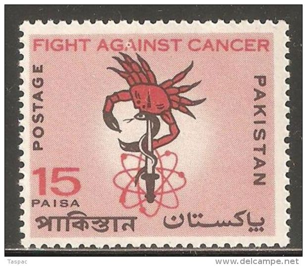 Pakistan 1967 Mi# 249 ** MNH - Fight Against Cancer / Atom - Pakistan