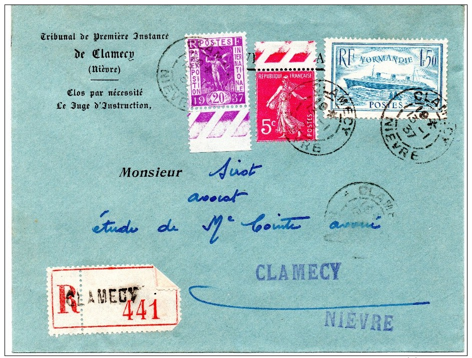 FRANCE - YT N° 300 Sur Lettre - Lettres & Documents