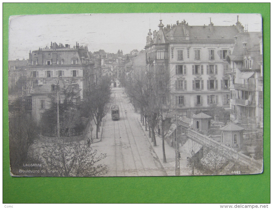 CPA Lausanne (Vaud / Suisse) - Boulevard De Grancy (tramway) - Grancy