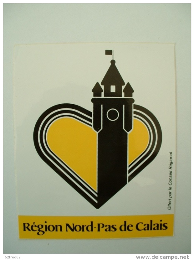 LOT DE 3 AUTOCOLLANTS - EMBLEME NORD PAS DE CALAIS - Aufkleber