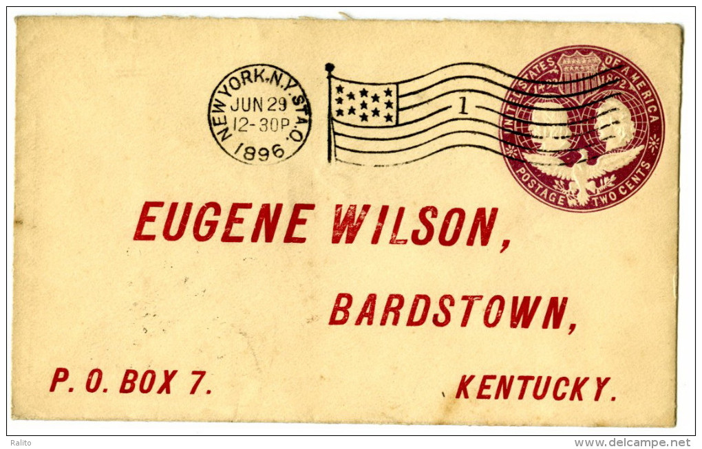 Enveloppe Envoyée De New-York Au Kentucky 1896 - Lettres & Documents