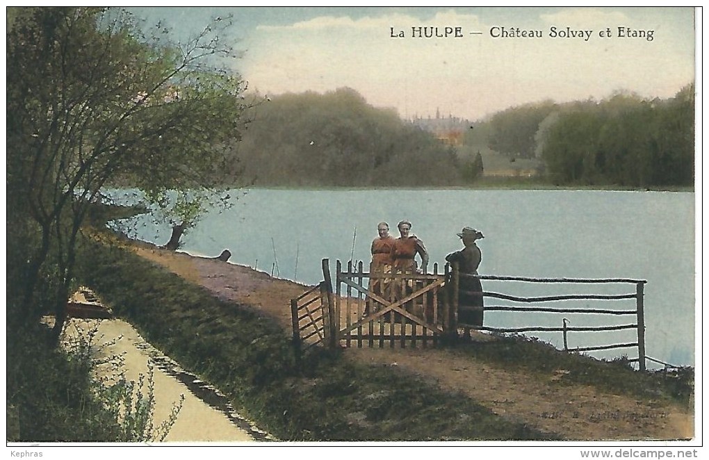 LA HULPE : Chateau Solvay Et Etang - Cachet De La Poste 1929 - La Hulpe