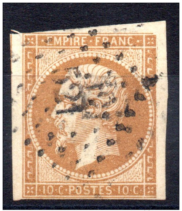 FRANCE - 1853-60 - YT N° 13A Variété Filet Manquant - 1853-1860 Napoléon III