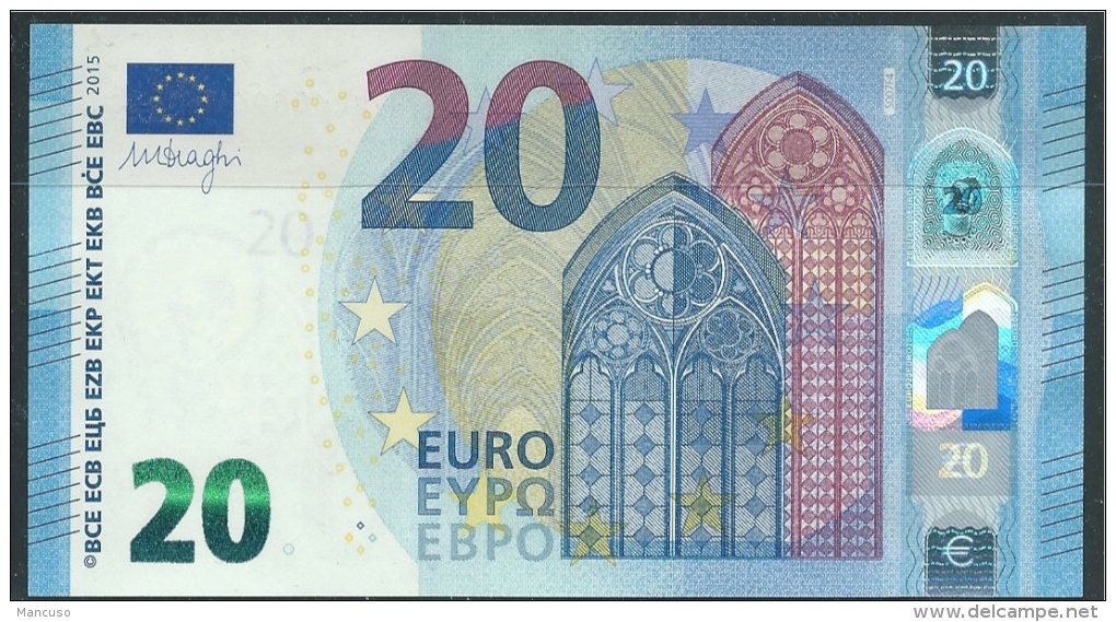 &euro; 20  ITALIA SC S007 F4  DRAGHI  UNC - 20 Euro