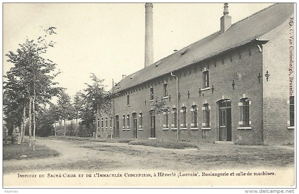 HEVERLE : Institut Du Sacré Coeur Et Immaculée Conception - Boulangerie Et Salle Machines - Cachet De La Poste 1906 - Leuven