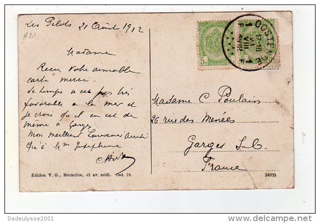 Mai16    74572   Ostende    Cachet Sur Carte Postal - Rural Post