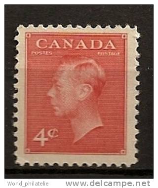 Canada 1950 N° 234 Iso ** Courants, George VI, Carmin - Neufs