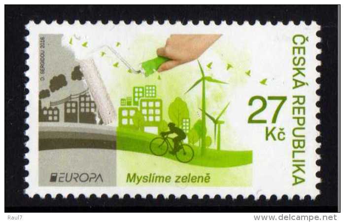 Rép. Tcheque - 2016 -  Europa 2016, Pensez Vert - 1 Val Neufs // Mnh - 2016