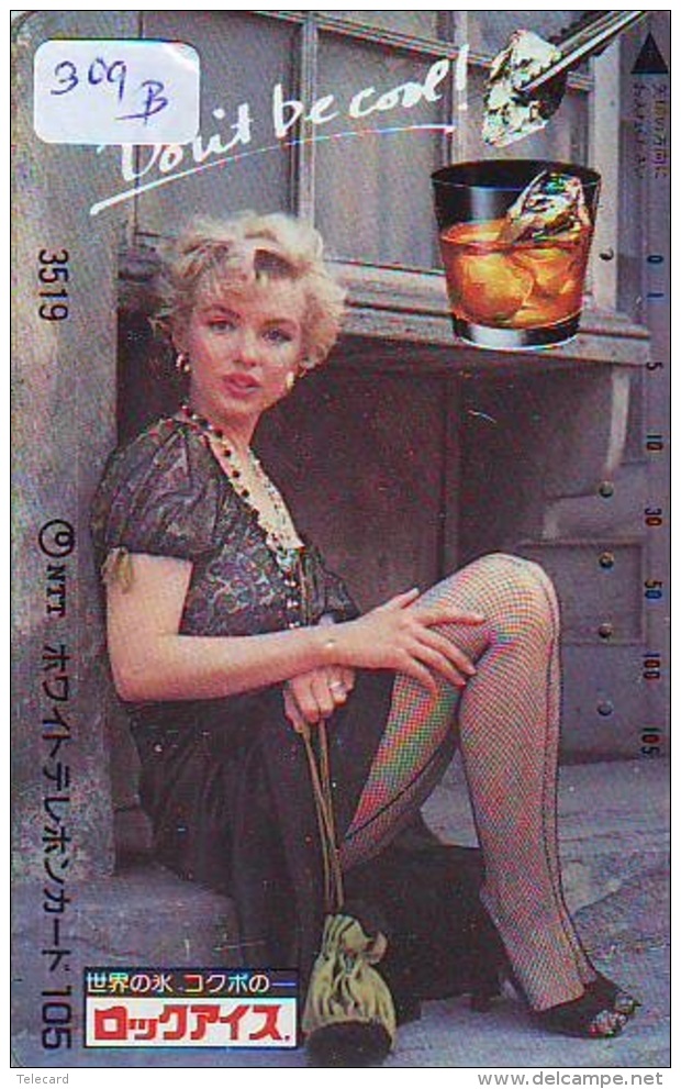 Télécarte Japon *   * MARILYN MONROE (309B)  Vedette De Cinéma * Japan Movie Star Phonecard * Kino TK - Film