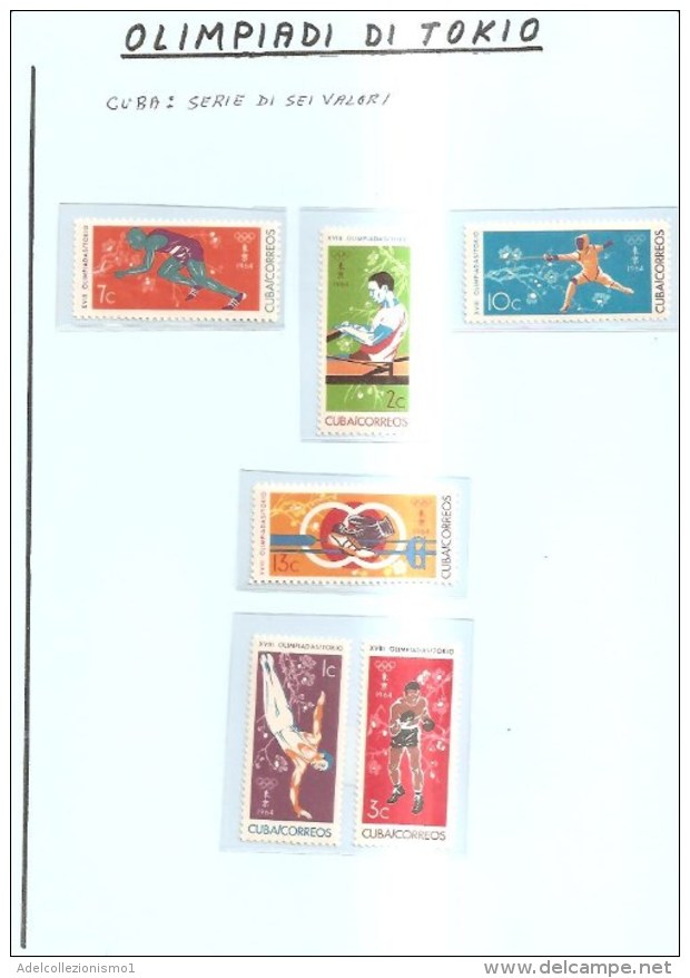 63688) Cuba-1964  Olimpiadi Di Tokio- Serie Di 6 V..-nuovi- - Neufs