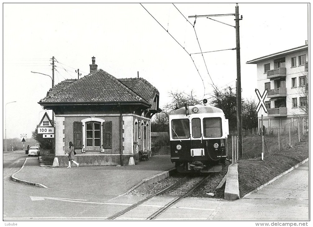 Etagnieres - Station Du ChdF Lausanne Echallens Bercher          1971 - Bercher