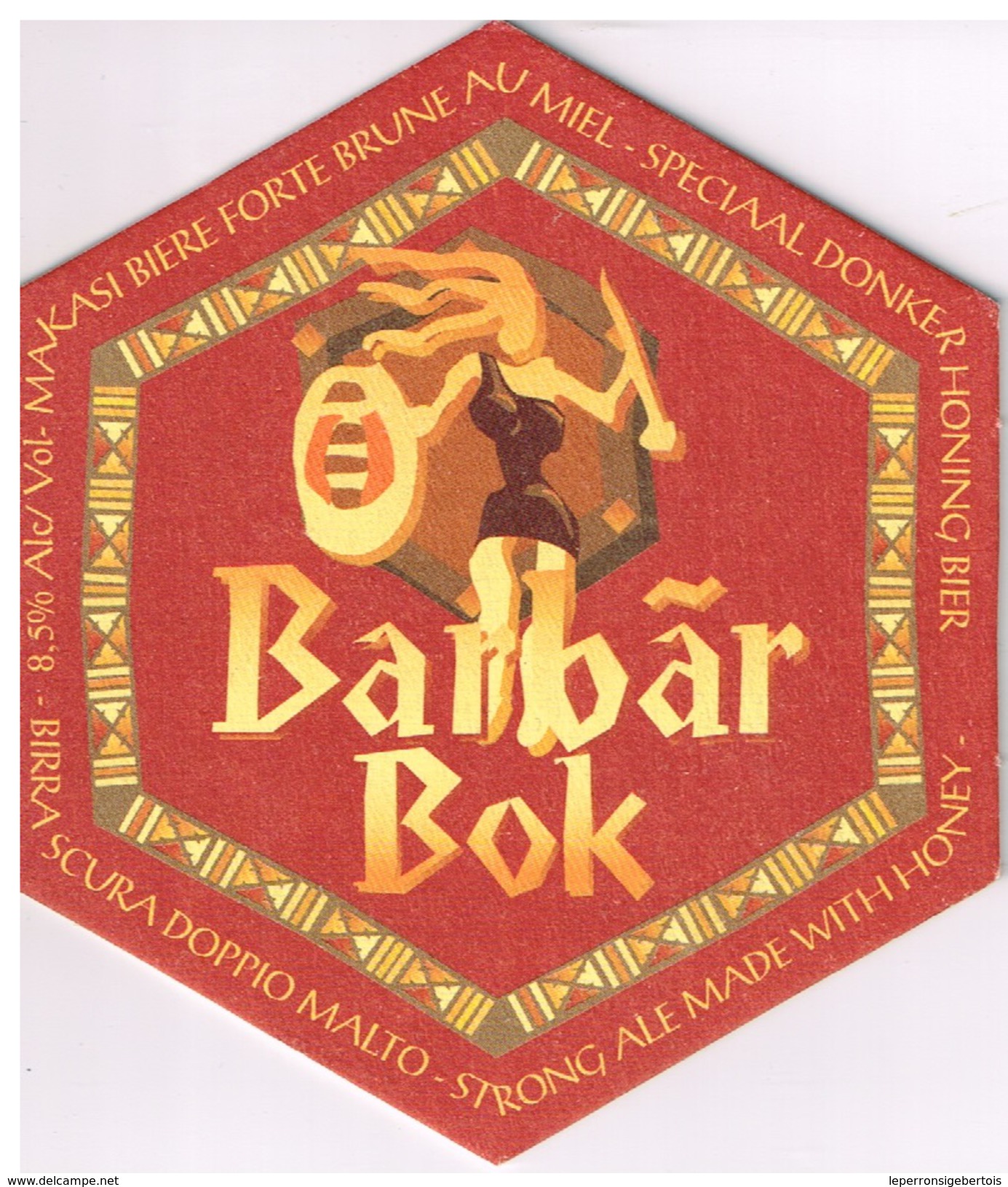 Sous Bock - Barbär Bok  - Bière Brune Forte Au Miel - Barbâr Bière Forte Blonde Au Miel - 2 Scans - Sous-bocks