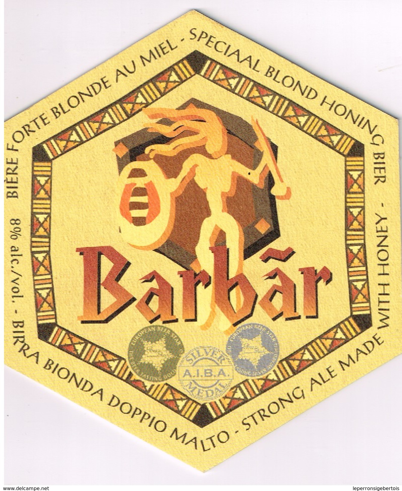 Sous Bock - Barbär Bok  - Bière Brune Forte Au Miel - Barbâr Bière Forte Blonde Au Miel - 2 Scans - Sous-bocks