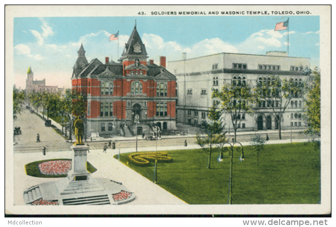 US TOLEDO / Soldiers Memorial And Masonic Temple / CARTE COULEUR - Toledo