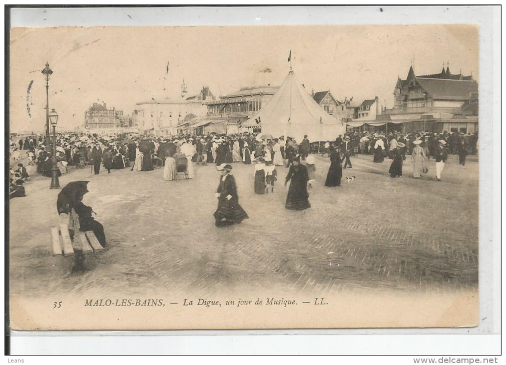 MALO LES BAINS     La Digue Un Jour De Musique   LL 35 - Malo Les Bains