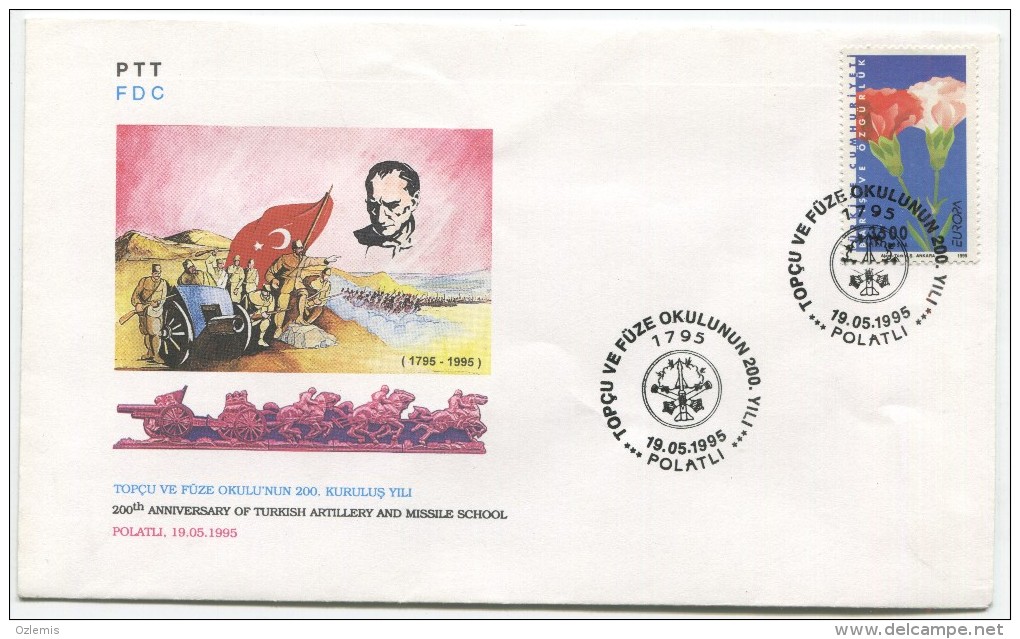TURQUIE,TURKEI TURKEY 200TH ANNIVERSARY OF TURKISH ARTILLERY AND MISSILE SCHOOL FDC - Lettres & Documents