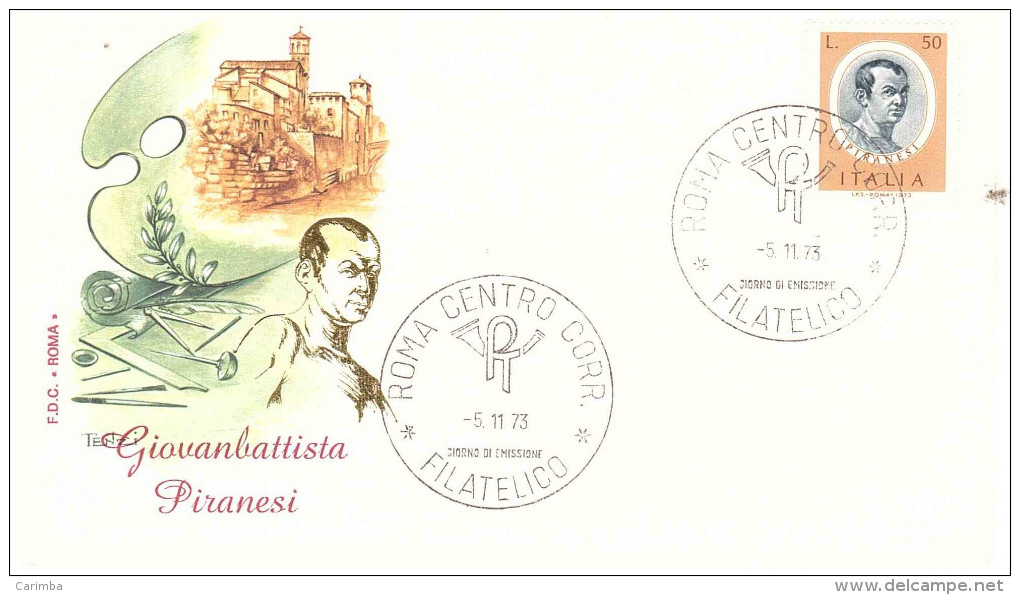 5.11.73 £50 GIOVANBATTISTA PIRANESI - FDC