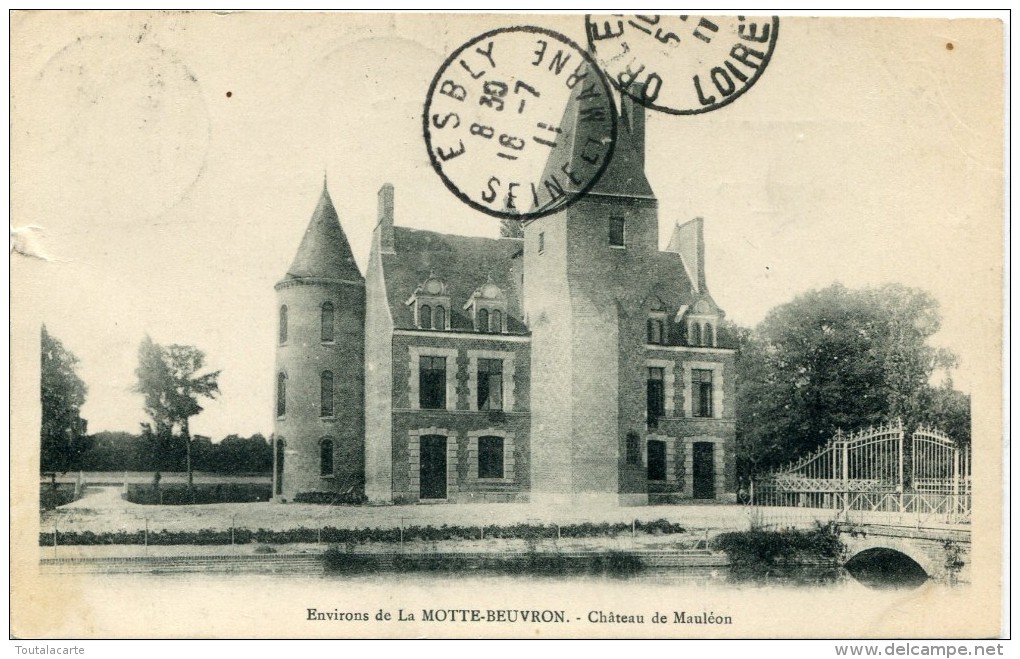 CPA 41 ENVIRONS DE LAMOTTE BEUVRON CHATEAU DE MAULEON 1911 - Lamotte Beuvron
