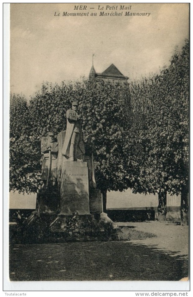 CPA 41 MER LE PETIT MAIL LE MONUMENT AU MARECHAL MAUNOURY - Mer