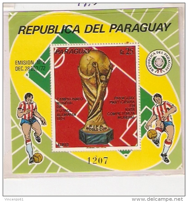 GERMANY 74 FOOTBALL WORLD CUP FIFA  PARAGUAY - 1974 – Germania Ovest