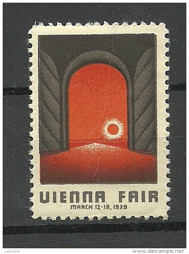 Austrie Österreich Reklamemarke 1939 Wienna Fair MNH Light Vertical Fold - Vignetten (Erinnophilie)