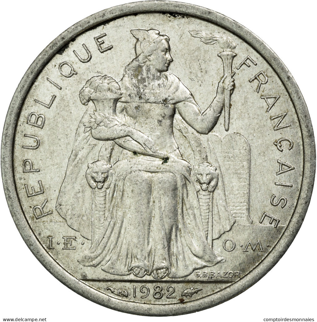 Monnaie, Nouvelle-Calédonie, Franc, 1982, Paris, TTB, Aluminium, KM:10 - Nieuw-Caledonië