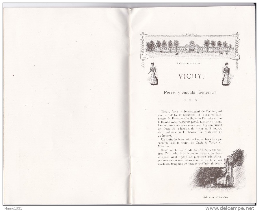 DEPLIANT TOURISTIQUE ANCIEN VICHY ETABLISSEMENT THERMAL 24 PAGES - Cuadernillos Turísticos