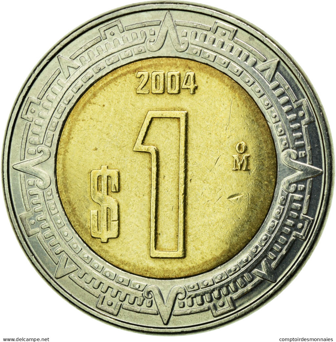 Monnaie, Mexique, Peso, 2004, Mexico City, TTB+, Bi-Metallic, KM:603 - México