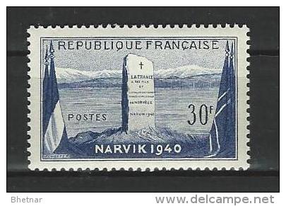 FR YT 922 " Bataille De Narvik " 1952 Neuf** - Neufs