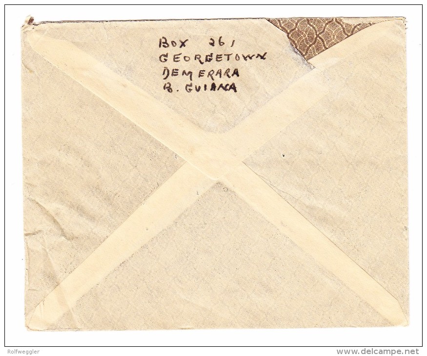 British Guiana Georgtown 3.4.1931 Brief Nach Zürich - Guyane Britannique (...-1966)
