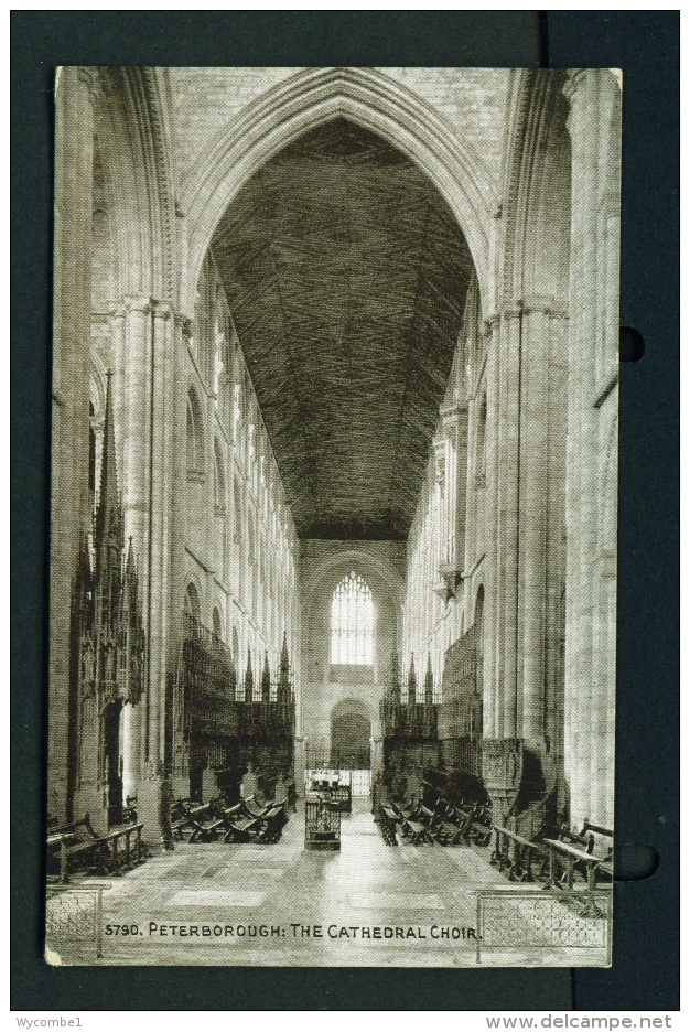 ENGLAND  -  Peterborough Cathedral  Choir  Unused Vintage Postcard - Other & Unclassified