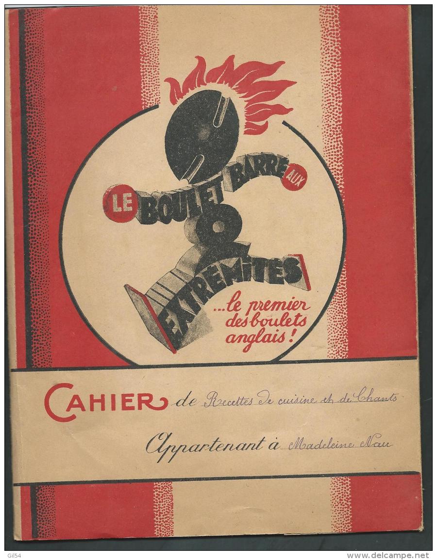 Protege Cahier Et Cahier De 1937 - Publicité Charbon , Le Boulet Barre Premier  Des Boulets Anglais -  Vifg0605 - C