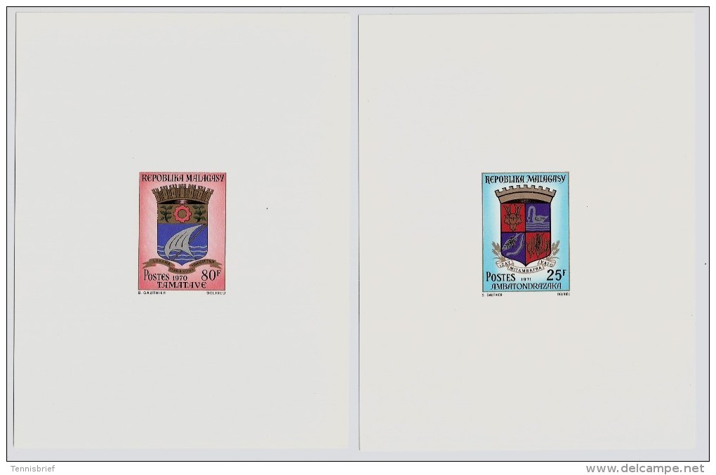 1971, 10, 25, 25, 80 Fr. Wappen, Epreuves !   ,  #75 - Madagaskar (1960-...)