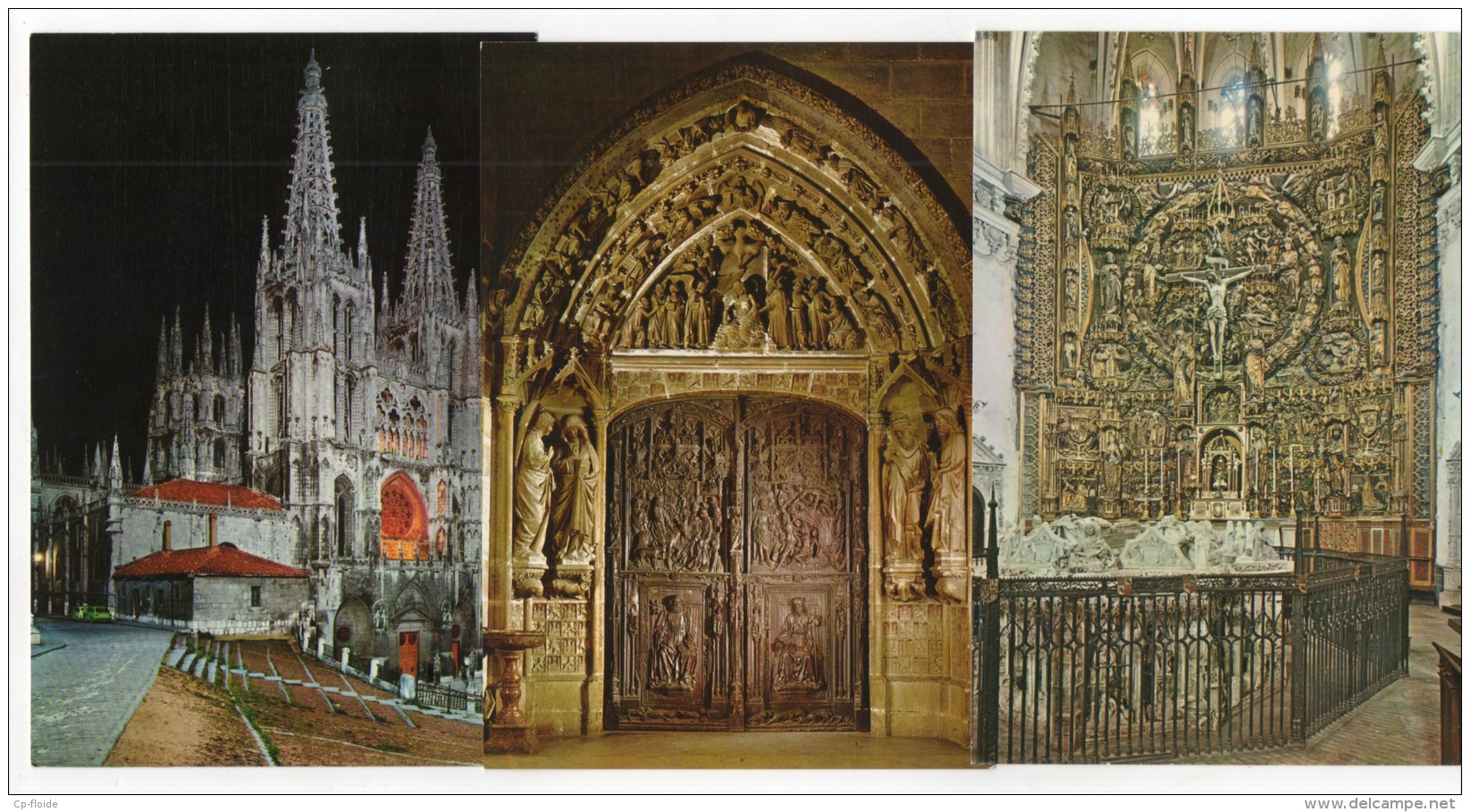 ESPAGNE . ESPAÑA . BURGOS . LA CATEDRAL . 3 CARTES POSTALES - Réf. N°15252 - - Burgos