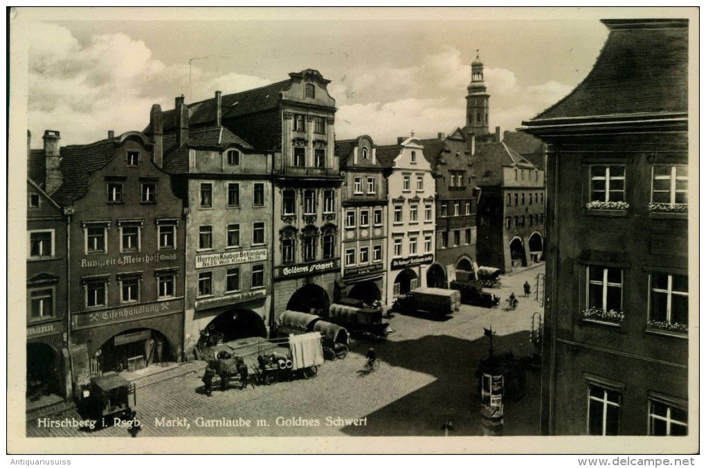 Hirschberg Jelenia Góra Markt Garnlaube - 1932 - Polonia