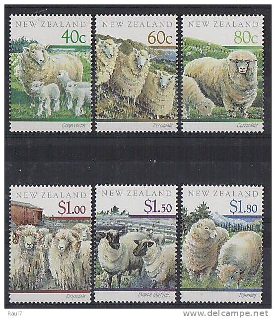 NEW ZEALAND, AGRICULTURE MOUTONS  6V NEUFS *** (MNH SET) - Neufs