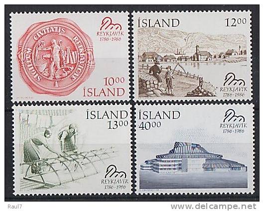 ISLANDE 1986 - Bicent De Reykjavik - 4v Neuf ** (MNH) - Autres & Non Classés