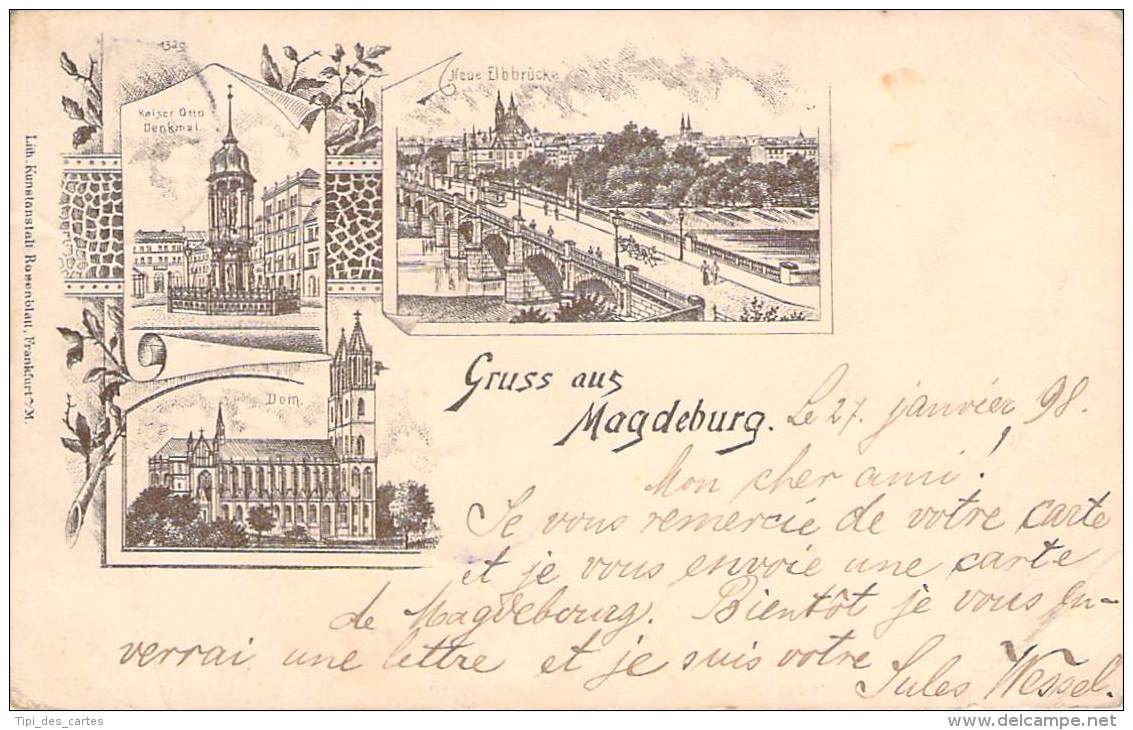 Allemagne - Gruss Aus Magdeburg 1898 - Magdeburg