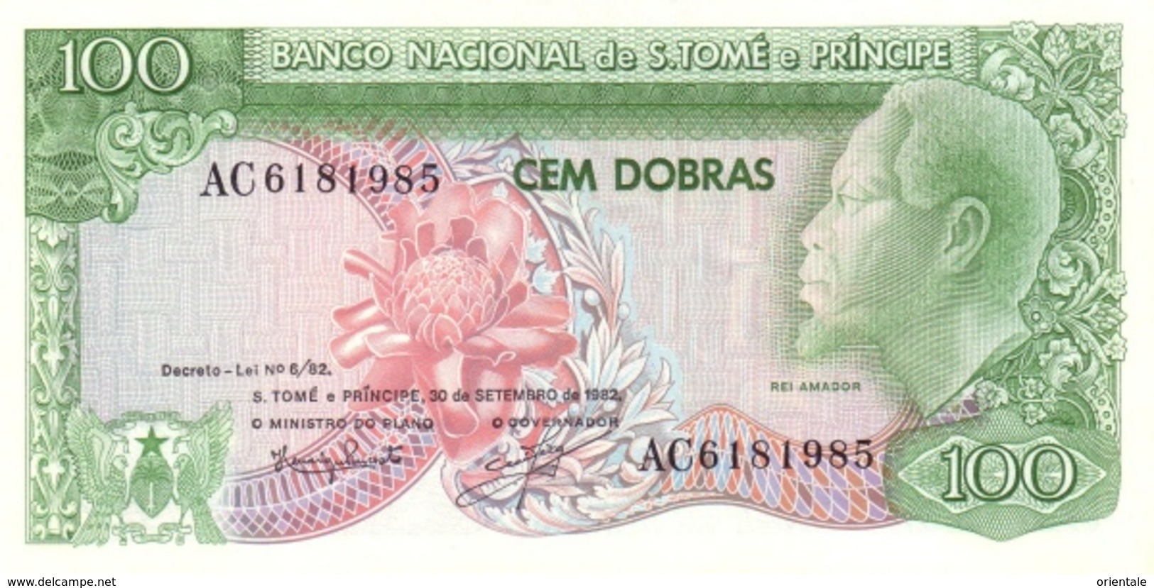 SAO TOME E PRINCIPE P. 57 100 D 1982 UNC - Sao Tomé Et Principe