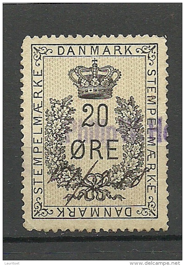 DENMARK Dänemark 1893 Stempelmarke Tax Documentary 25 öre O - Fiscali