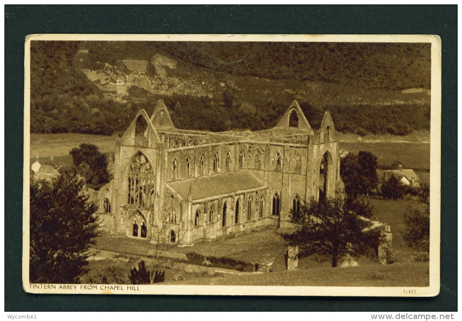 WALES  -  Tintern Abbey  Unused Vintage Postcard - Monmouthshire