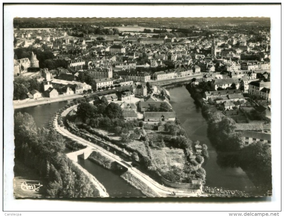 CP  - PONTIVY (56) VUE AERIENNE LE DEVERSOIR ET LES RECOLLETS - Pontivy