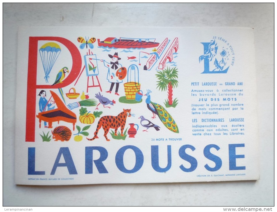 BUVARD LAROUSSE LETTRE P - P