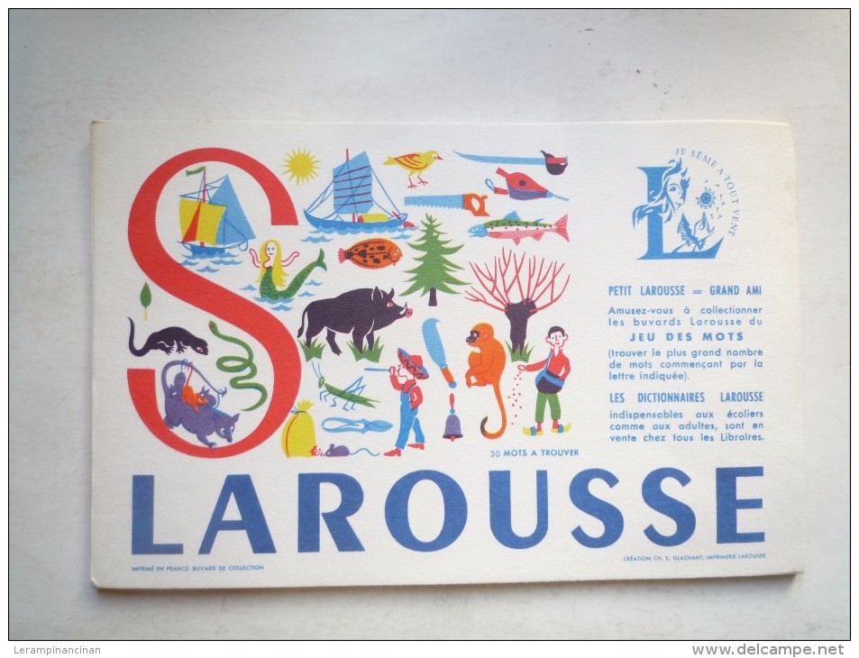 BUVARD LAROUSSE LETTRE S - S