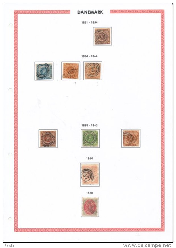 Danemark Collection Plus De  1500 Timbres Oblitérés Différents, Over 1500 Different Used Stamps, 110 Pages 99 Scans - Collections