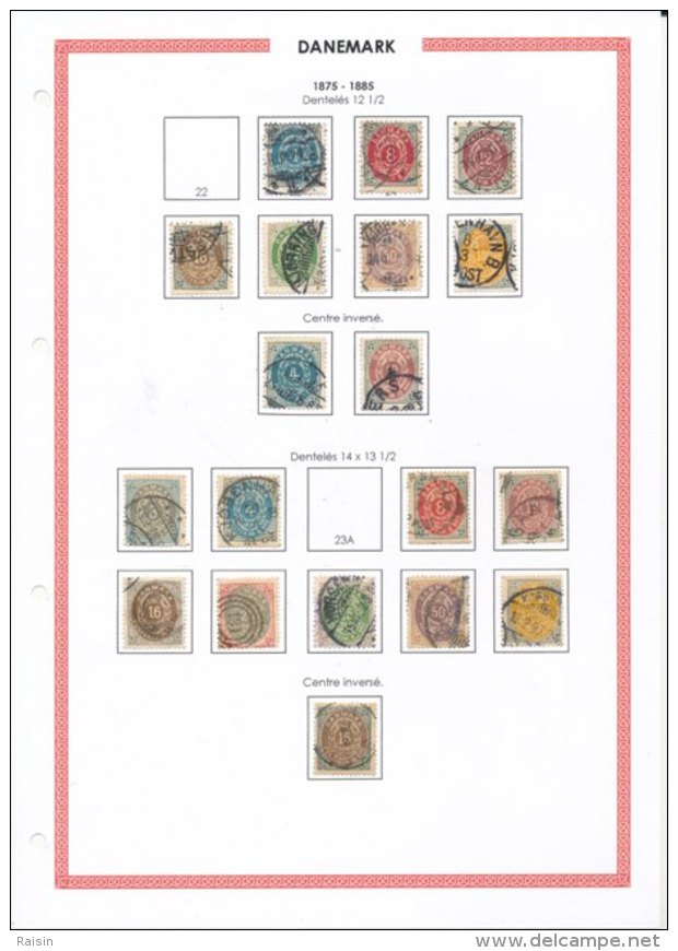 Danemark Collection Plus De  1500 Timbres Oblitérés Différents, Over 1500 Different Used Stamps, 110 Pages 99 Scans - Collections