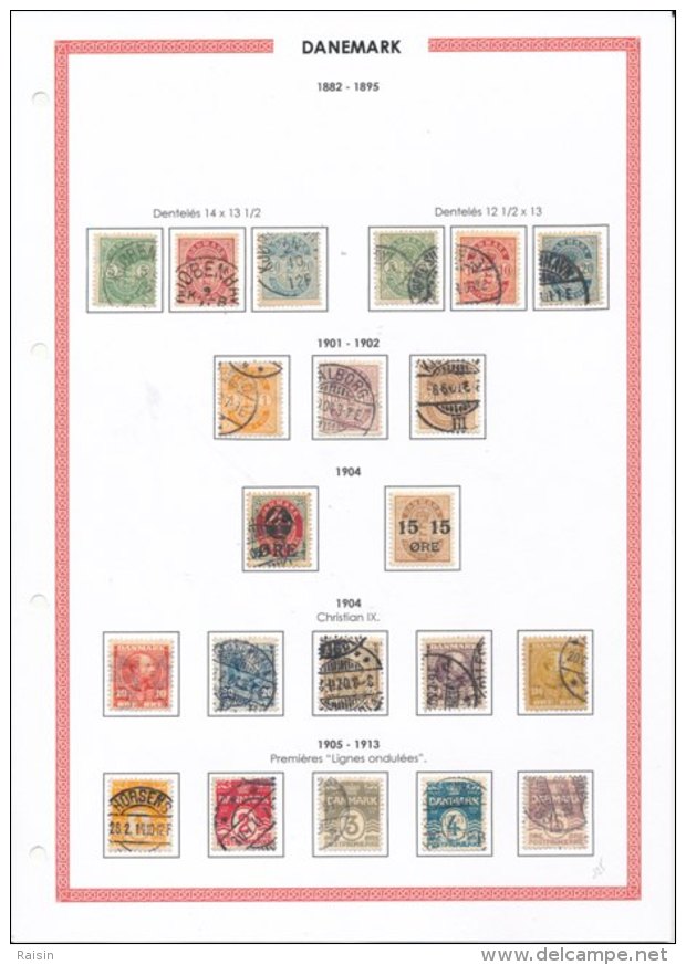 Danemark Collection Plus De  1500 Timbres Oblitérés Différents, Over 1500 Different Used Stamps, 110 Pages 99 Scans - Verzamelingen