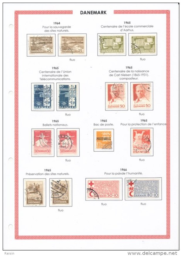 Danemark collection plus de  1500 timbres oblitérés différents, over 1500 different used stamps, 110 pages 99 scans