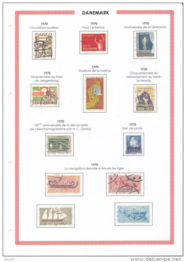 Danemark collection plus de  1500 timbres oblitérés différents, over 1500 different used stamps, 110 pages 99 scans