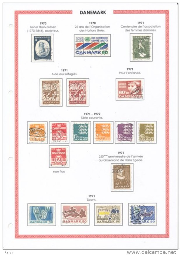 Danemark collection plus de  1500 timbres oblitérés différents, over 1500 different used stamps, 110 pages 99 scans